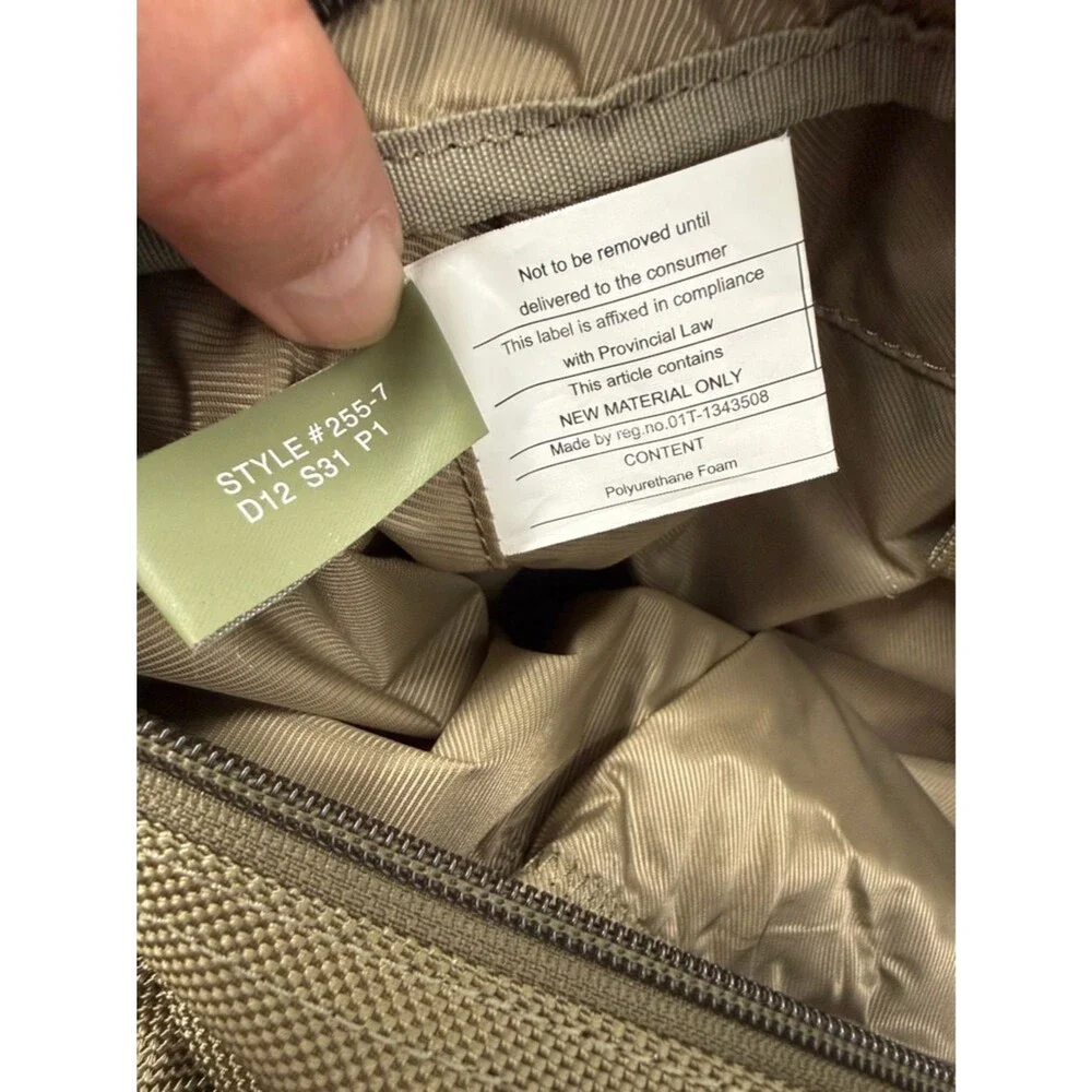 Briggs & Riley Travelware Large Shopping Tote Bag Olive Green Tan 255-7